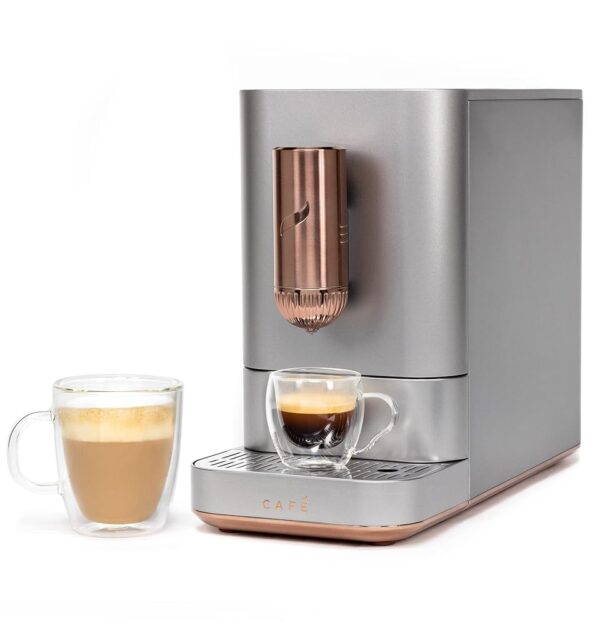 Café Affetto Automatic Espresso Machine | Brew in 90 Seconds | 20 Bar Pump Pressure for Balanced Extraction | Five Adjustable Grind Size Levels | WiFi Connected for Drink...
