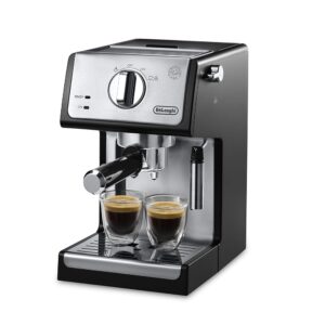 De'Longhi 15-Bar Pump Espresso Machine with Manual Milk Frother for Latte, Cappuccino, Black, ECP3420 De'Longhi 15-Bar Pump Espresso Machine with Manual Milk Frother for Latte, Cappuccino, Black, ECP3420