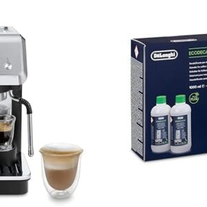 De'Longhi La Specialista Espresso Machine with Grinder, Milk Frother, 1450W, Barista Kit - Bean to Cup Coffee & Cappuccino Maker & Eco Descaler Set of 2, Two Bottles, Clear De'Longhi La Specialista Espresso Machine with Grinder, Milk Frother, 1450W, Barista Kit - Bean to Cup Coffee & Cappuccino Maker & Eco Descaler Set of 2, Two Bottles, Clear