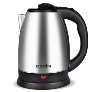 DEZIN Electric Kettle Upgraded, BPA Free 2L Stainless Steel Tea Kettle, Fast Boil Water Warmer with Auto Shut Off and Boil Dry Protection Tech for Coffee, Tea, Beverages DEZIN Electric Kettle Upgraded, BPA Free 2L Stainless Steel Tea Kettle, Fast Boil Water Warmer with Auto Shut Off and Boil Dry Protection Tech for Coffee, Tea, Beverages