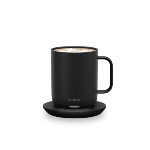Ember Temperature Control Smart Mug 2, 10 Oz, App-Controlled Heated Coffee Mug with 80 Min Battery Life and Improved Design, Black Ember Temperature Control Smart Mug 2, 10 Oz, App-Controlled Heated Coffee Mug with 80 Min Battery Life and Improved Design, Black
