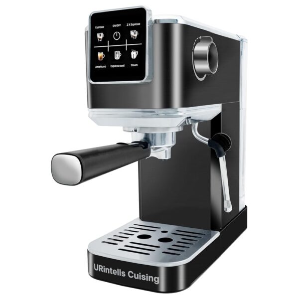 Espresso Machine 20 Bar, Touch Screen Espresso Maker with Americano, Coffee Machine with Steam Milk Frother, Stainless Steel Cappuccino Latte Machine for Cold Brew Home Gifts,...