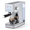 Espresso Machine, 20Bar Compact Stainless Espresso Maker, With Milk Frother Steam Wand, 57.5OZ Removable Water Tank, Displays Making Time & Water Temperature, Cold Brew &...