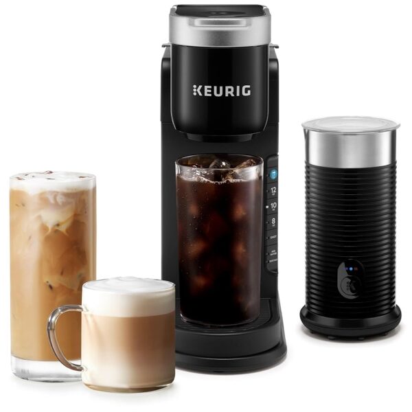 Keurig K-Café Barista Bar Single Serve Coffee Maker and Frother, with 3 Brew Sizes, Hot and Cold Coffee Capabilities, 2oz Coffee Shot Button, Black Keurig K-Café Barista Bar Single Serve Coffee Maker and Frother, with 3 Brew Sizes, Hot and Cold Coffee Capabilities, 2oz Coffee Shot Button, Black