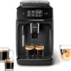 Philips 1200 Series Fully Automatic Espresso Machine, Classic Milk Frother, 2 Coffee Varieties, Intuitive Touch Display, 100% Ceramic Grinder, AquaClean Filter, Aroma Seal,...