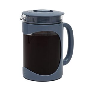 Primula Burke Deluxe Cold Brew Iced Coffee Maker, Comfort Grip Handle, Durable Glass Carafe, Removable Mesh Filter, Perfect 6 Cup Size, Dishwasher Safe, 1.6 qt, Blue Primula Burke Deluxe Cold Brew Iced Coffee Maker, Comfort Grip Handle, Durable Glass Carafe, Removable Mesh Filter, Perfect 6 Cup Size, Dishwasher Safe, 1.6 qt, Blue