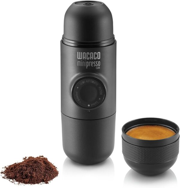 WACACO Minipresso GR, Portable Espresso Machine, Compatible Ground Coffee, Hand Coffee Make, Travel Gadgets, Manually Operated, Perfect for Camping WACACO Minipresso GR, Portable Espresso Machine, Compatible Ground Coffee, Hand Coffee Make, Travel Gadgets, Manually Operated, Perfect for Camping