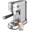 wirsh Espresso Machine,20 Bar Espresso Maker with Commercial Steamer for Latte and Cappuccino, Expresso Coffee Machine with 42 oz Removable Water Tank,Stainless Steel (Home...