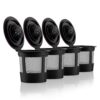 4 Black Reusable K Cups for Keurig Coffee Makers - BPA Free Universal Fit Refillable Kcups Coffee Filters for 1.0 and 2.0 Keurig Brewers 4 Black Reusable K Cups for Keurig Coffee Makers - BPA Free Universal Fit Refillable Kcups Coffee Filters for 1.0 and 2.0 Keurig Brewers
