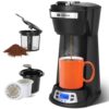 Aigostar Single Serve Coffee Maker for K Cup and Ground Coffee, 24H Timer, 6 to 14 Oz Brew Sizes, Single Cup Coffee Maker with Self-Cleaning, Fits Travel Mug, Fast Brewing... Aigostar Single Serve Coffee Maker for K Cup and Ground Coffee, 24H Timer, 6 to 14 Oz Brew Sizes, Single Cup Coffee Maker with Self-Cleaning, Fits Travel Mug, Fast Brewing...