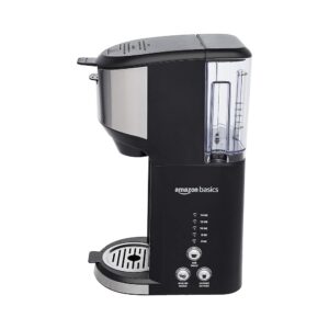 Amazon Basics Single Serve Coffee Maker K-Cup, 14 Oz, Black & Stainless Steel Machine, 5.98"D x 9.44"W x 14.17"H Amazon Basics Single Serve Coffee Maker K-Cup, 14 Oz, Black & Stainless Steel Machine, 5.98"D x 9.44"W x 14.17"H