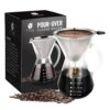 Bean Envy Pour Over Coffee Maker - 5 Cup Borosilicate Glass Carafe - Rust Resistant Stainless Steel Paperless Filter/Dripper - Includes Custom Silicone Sleeve Bean Envy Pour Over Coffee Maker - 5 Cup Borosilicate Glass Carafe - Rust Resistant Stainless Steel Paperless Filter/Dripper - Includes Custom Silicone Sleeve