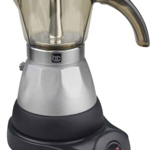 Bene Casa - Black Espresso Coffee Maker with Transparent Carafe - Brews 3 Cups in 5 Minutes - Includes Cool-touch Handle and Automatic Shut Off Feature Bene Casa - Black Espresso Coffee Maker with Transparent Carafe - Brews 3 Cups in 5 Minutes - Includes Cool-touch Handle and Automatic Shut Off Feature