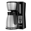 BLACK+DECKER 12 Cup Thermal Programmable Coffee Maker with Brew Strength and VORTEX Technology, Black/Steel BLACK+DECKER 12 Cup Thermal Programmable Coffee Maker with Brew Strength and VORTEX Technology, Black/Steel