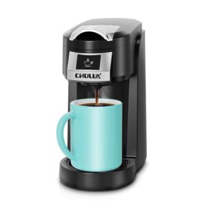 CHULUX Classic Single Serve Coffee Maker for K Cup, One Button Easy Coffee Machine for Office, RV, Travel and Dorm, Black CHULUX Classic Single Serve Coffee Maker for K Cup, One Button Easy Coffee Machine for Office, RV, Travel and Dorm, Black
