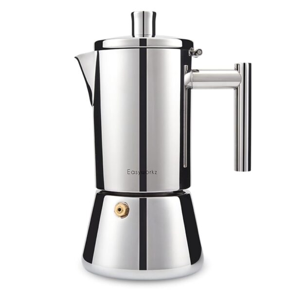 Easyworkz Diego Stovetop Espresso Maker Stainless Steel Italian Coffee Machine Maker 12Cup 17.5 oz Induction Moka Pot Easyworkz Diego Stovetop Espresso Maker Stainless Steel Italian Coffee Machine Maker 12Cup 17.5 oz Induction Moka Pot
