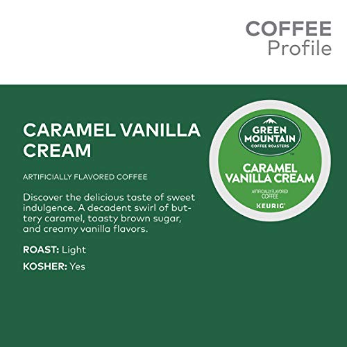 Green Mountain Coffee Roasters Caramel Vanilla Cream K-Cup Pods Review Light Roast Excellence
