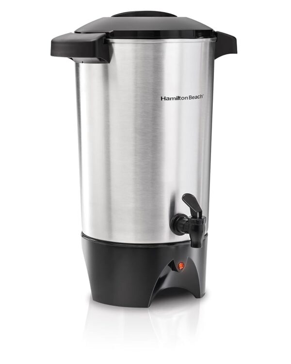 Hamilton Beach 45 Cup Coffee Urn and Hot Beverage Dispenser, Silver Hamilton Beach 45 Cup Coffee Urn and Hot Beverage Dispenser, Silver