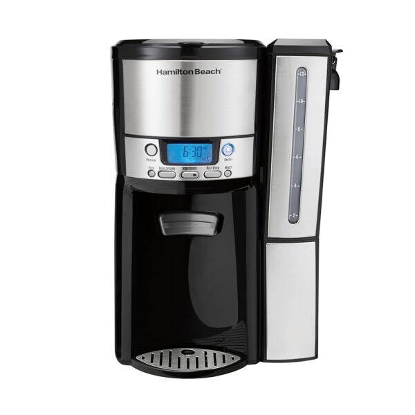 Hamilton Beach (47950) Coffee Maker with 12 Cup Capacity & Internal Storage Coffee Pot, Brewstation, Black/Stainless Steel Hamilton Beach (47950) Coffee Maker with 12 Cup Capacity & Internal Storage Coffee Pot, Brewstation, Black/Stainless Steel