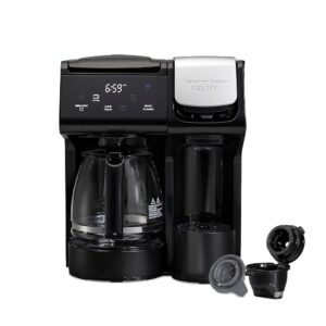 Hamilton Beach FlexBrew Trio 2-Way Coffee Maker, Compatible with K-Cup Pods or Grounds, Combination Single Serve & Full 12c Carafe, Removable Reservoir, Fast Brewing, Works with... Hamilton Beach FlexBrew Trio 2-Way Coffee Maker, Compatible with K-Cup Pods or Grounds, Combination Single Serve & Full 12c Carafe, Removable Reservoir, Fast Brewing, Works with...