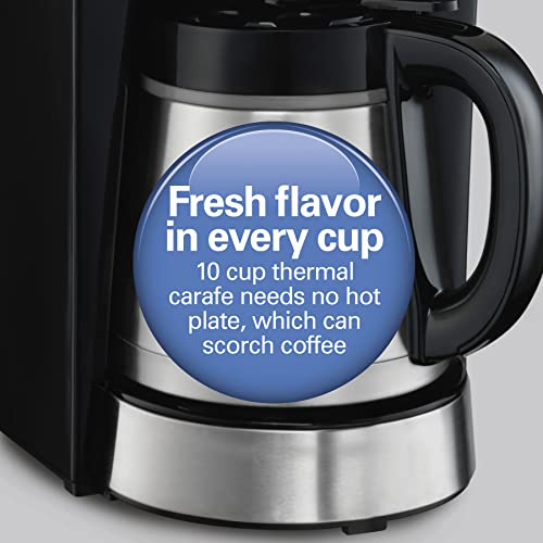 Hamilton Beach Programmable Coffee Maker Review Best Thermal Drip Coffee Machine 2023