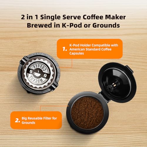 Horavie Single Serve Coffee Maker Review Fast Brewing K Pod and Ground Coffee