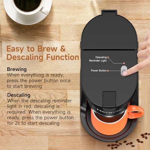 Horavie Small Single Serve Coffee Maker Review Fast Brewing with K Pod and Ground Coffee