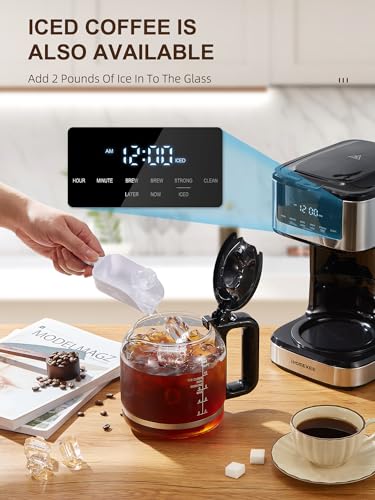 Ihomekee CM9428C Drip Coffee Maker Review Iced Coffee Function and Touchscreen Features