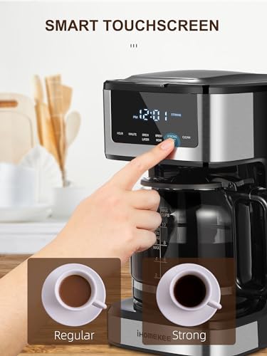 Ihomekee CM9428C Drip Coffee Maker Review Iced Coffee Function and Touchscreen Features