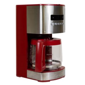 Kenmore Drip Coffee Maker - 12 Cup Programmable Cafe Machine With Glass Pot, Regular & Bold Brew, Auto Shut Off Large Water Reservoir, Reusable Filter, Kitchen Appliances, Red Kenmore Drip Coffee Maker - 12 Cup Programmable Cafe Machine With Glass Pot, Regular & Bold Brew, Auto Shut Off Large Water Reservoir, Reusable Filter, Kitchen Appliances, Red