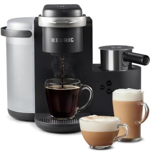 Keurig K-Cafe Single Serve Coffee, Latte and Cappuccino Maker, 32 K-Cup Pods, Dark Charcoal Keurig K-Cafe Single Serve Coffee, Latte and Cappuccino Maker, 32 K-Cup Pods, Dark Charcoal