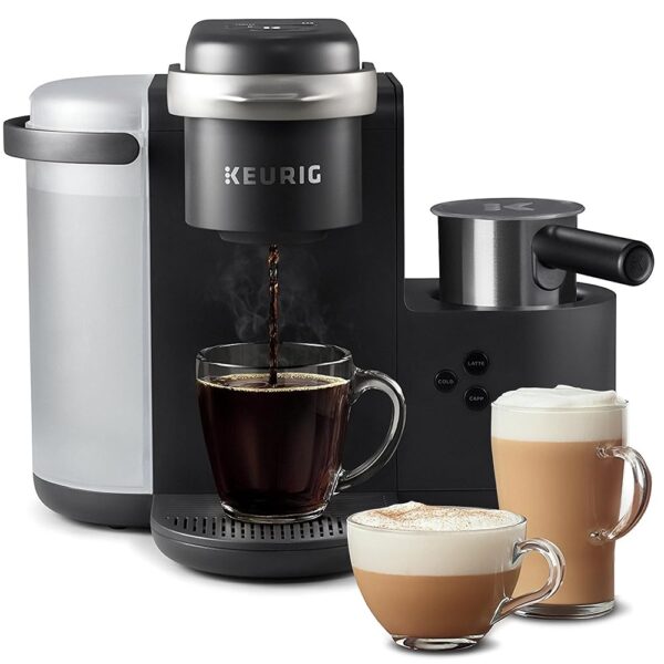 Keurig K-Cafe Single Serve Coffee, Latte and Cappuccino Maker, 32 K-Cup Pods, Dark Charcoal