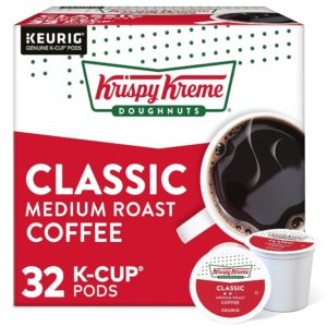 Krispy Kreme Classic, Single-Serve Keurig K-Cup Pods, Medium Roast Coffee Pods, 32 Count Krispy Kreme Classic, Single-Serve Keurig K-Cup Pods, Medium Roast Coffee Pods, 32 Count