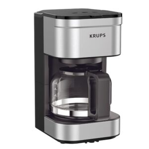 KRUPS Simply Brew Compact 5 Cup Coffee Maker: Stainless Steel Design, Pause & Brew, Keep Warm, Reusable Filter, Drip-Free Carafe KRUPS Simply Brew Compact 5 Cup Coffee Maker: Stainless Steel Design, Pause & Brew, Keep Warm, Reusable Filter, Drip-Free Carafe