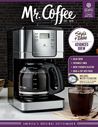 Mr. Coffee 12-Cup Programmable Coffee Maker Review Best Stainless Steel Drip Machine Features
