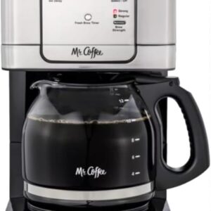 Mr. Coffee 12-Cup Programmable Digital Coffee Maker Brew Selector Stainless Steel Auto Cleaning Pause Grab-a-Cup Mr. Coffee 12-Cup Programmable Digital Coffee Maker Brew Selector Stainless Steel Auto Cleaning Pause Grab-a-Cup