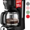 Mueller 12-Cup Drip Coffee Maker - Borosilicate Carafe, Auto-Off, Reusable Filter, Anti-Drip, Keep-Warm Function, Clear Water Level Window Coffee Machine, Kitchen Essentials &...