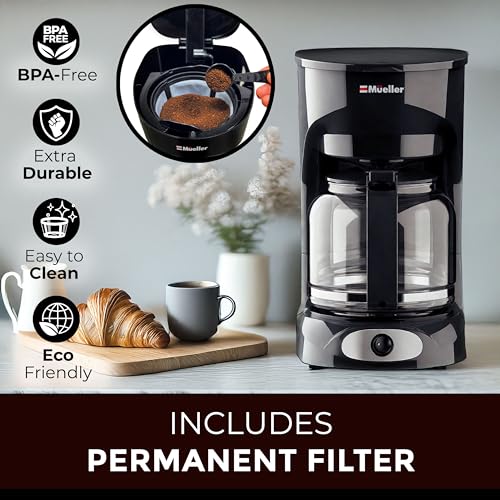Mueller 12-Cup Drip Coffee Maker Review Reveals Durable Design and Reusable Eco-Filter Benefits