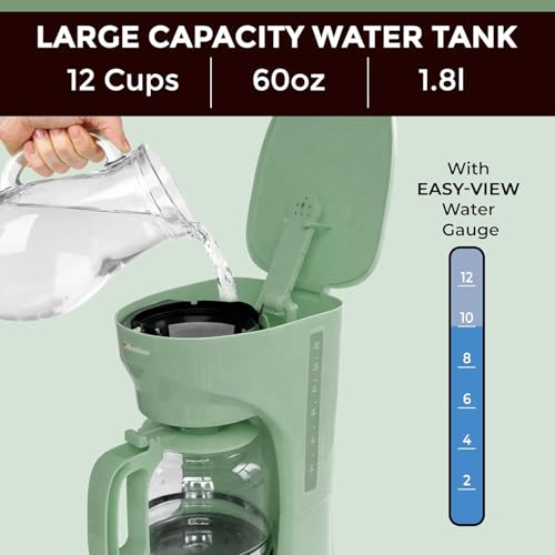 MÜELLERHOME DC-550x Green Coffee Maker Review Durable 12-Cup Drip Machine Features MÜELLERHOME DC-550x Green Coffee Maker Review Durable 12-Cup Drip Machine Features