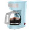 OVENTE 12-Cup Drip Coffee Maker with Borosilicate Glass Carafe, One-Touch Operation Machine, Anti-Drip System, Reusable Filter and Clear View Water Gauge, Ideal for Home or...