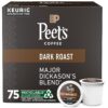 Peet's Coffee, Dark Roast Keurig K-Cup Pods - Major Dickason's Blend 75 Count (1 Box of 75 K-Cup Pods)