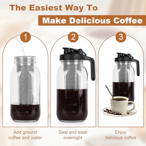 QHH Cold Brew Coffee Maker Review High Quality Mason Jar Pitcher for Iced Drinks