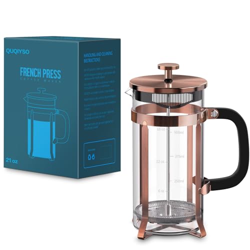 QUQIYSO Copper-21 French Press Coffee Maker Review Reveals Brewing Quality and Durability