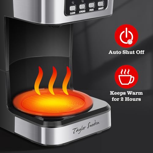 Taylor Swoden 12-Cup Programmable Coffee Maker Review Brewing Strength and Convenience Explored